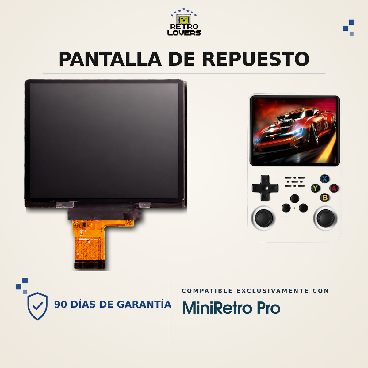 Pantalla para MiniRetro Pro (R36S)