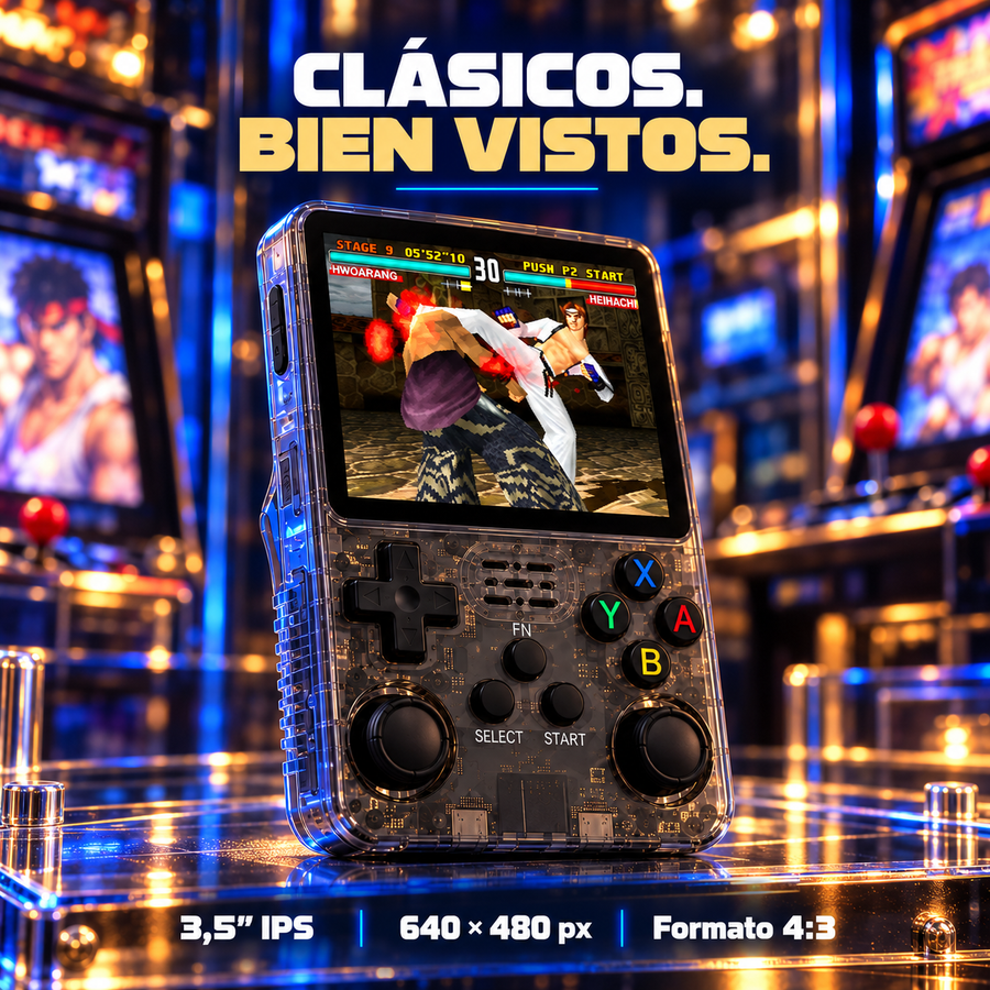MiniRetro Pro: pantalla IPS de 3,5 pulgadas, 640 x 480 píxeles y formato 4:3