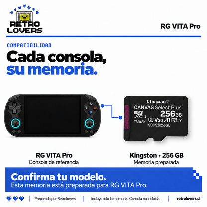 Memoria Kingston 256 GB con juegos para RG VITA Pro