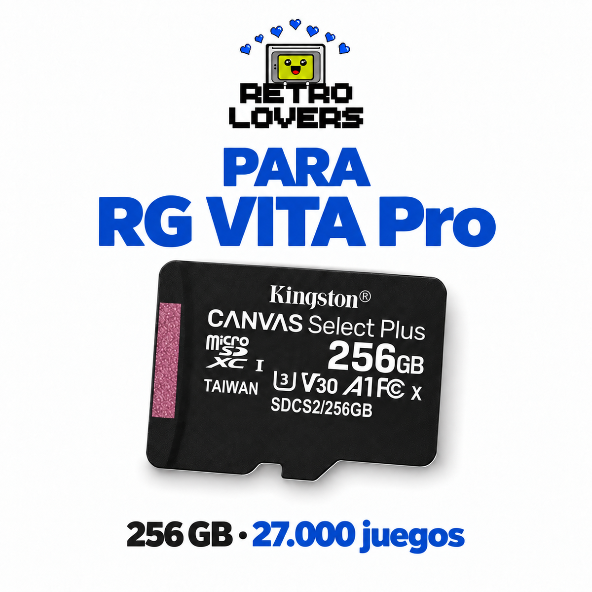 Memoria Kingston 256 GB con juegos para RG VITA Pro